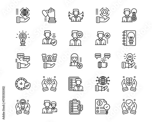 Core Values Line Vector Icons