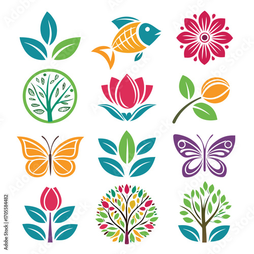 Tree plan and summer design vector icon 