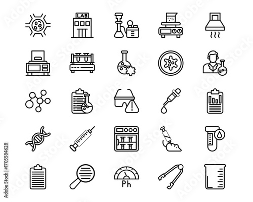 Lab Line Vector Icons