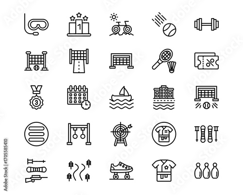 Olympics Line Vector Icons