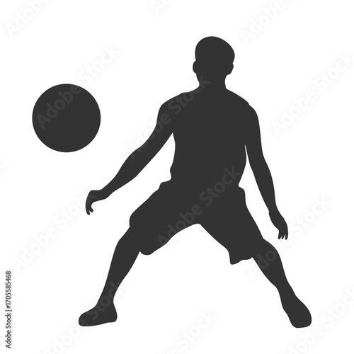Basketball in vector, flat style. Sportsman in vector.