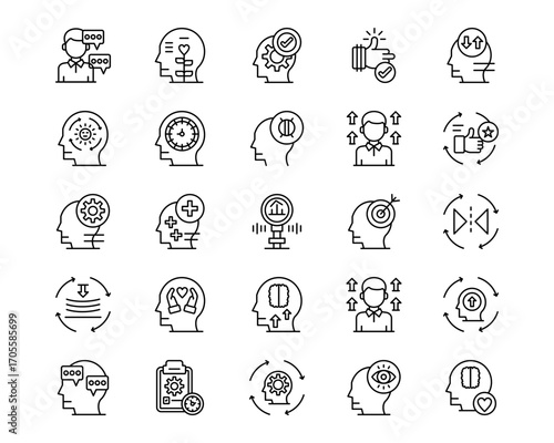 Personal Growth Line Vector Icons