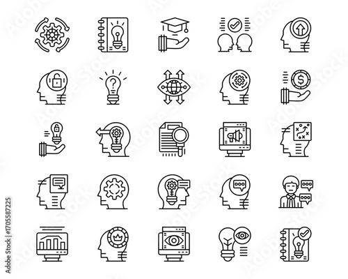 Thought Leadership Line Vector Icons