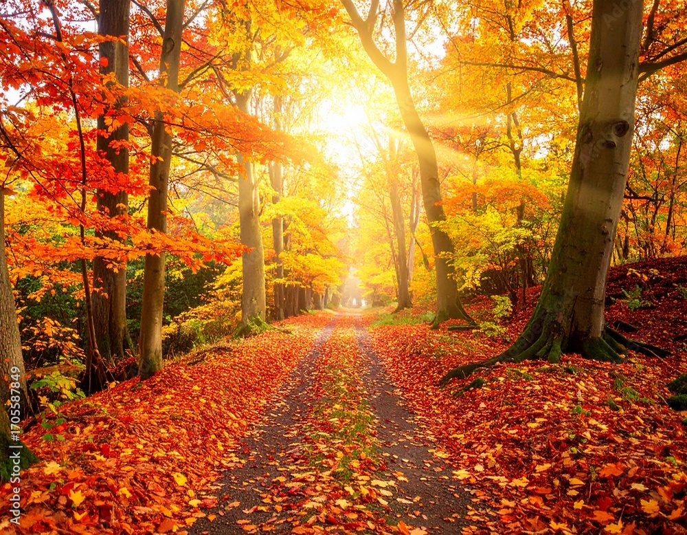 Fototapeta premium autumn in the park