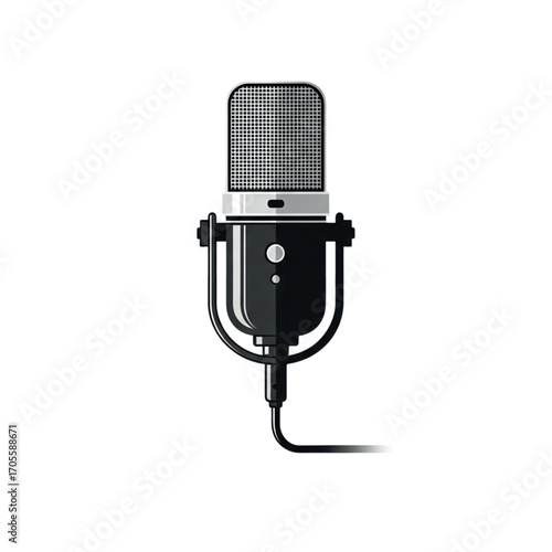 Vintage Microphone Studio Recording Equipment.