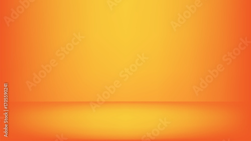 Warm orange and yellow gradient studio background with spotlight effects