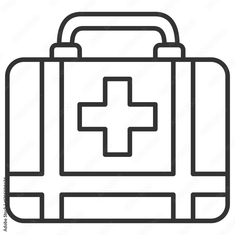 Obraz premium Firs Aid Kit Outline Icon