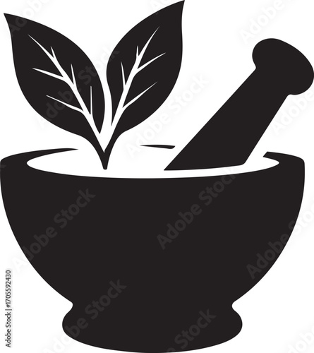 Herbal Medicine Icon: Natural Remedies & Alternative Healthcare Symbol