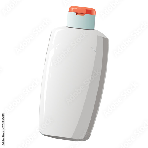 white shampoo bottle