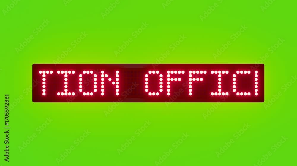 ADMINISTRATION OFFICE LOCATED NEAR LOBBY Scrolling Red Dot Matrix LED ...