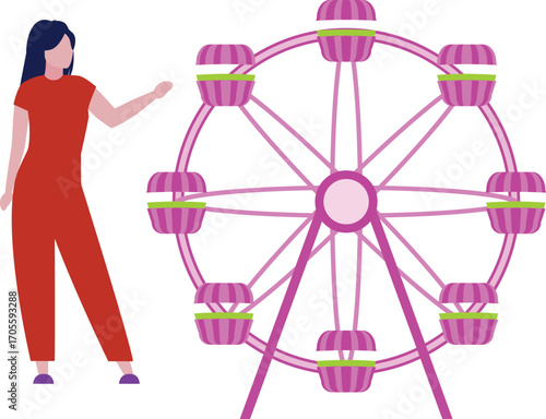 girl with sky wheel