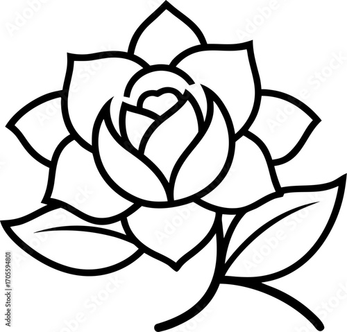 Gardenia flower color icon vector on white background 