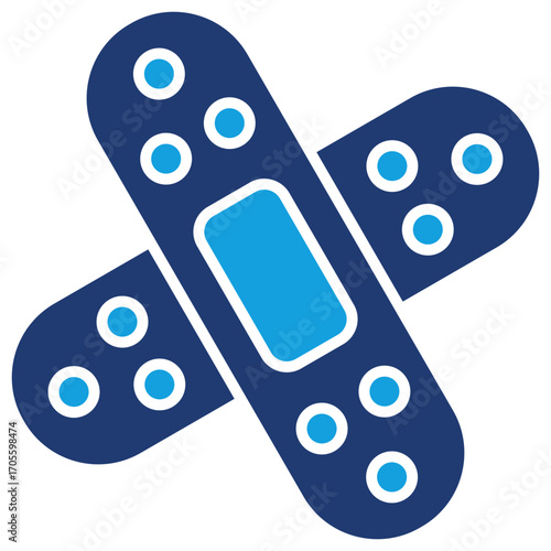 Bandage Flat Blue Icon