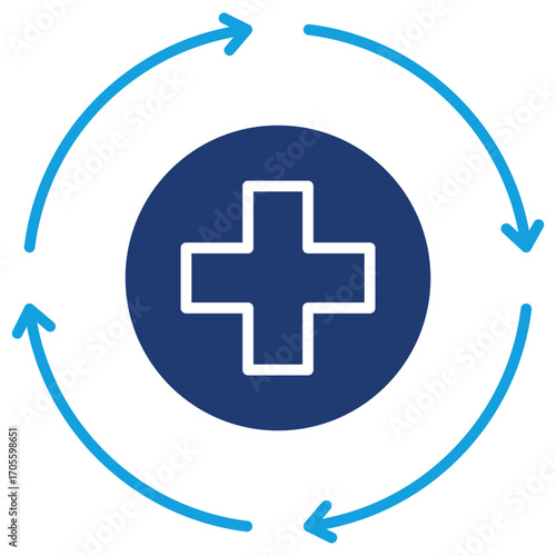 Healing Flat Blue Icon