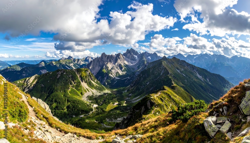 Obraz premium Majestic Mountain Range Panorama.