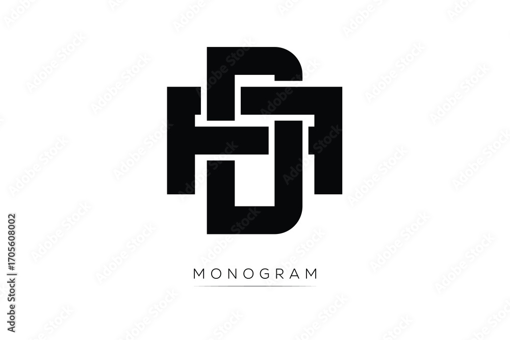 Fototapeta premium AC Creative Latter Logo. Monogram Logo Design. Modern Minimal Initials Sing Symbol .