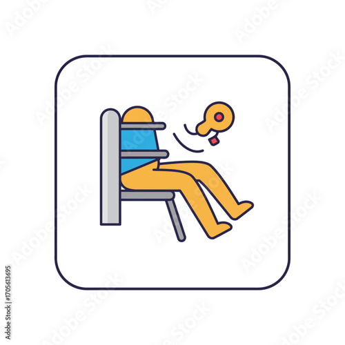 toddler throwing toy a child in high chair throws a rattle representing childhood development perfect for parenting blog or early education materials.