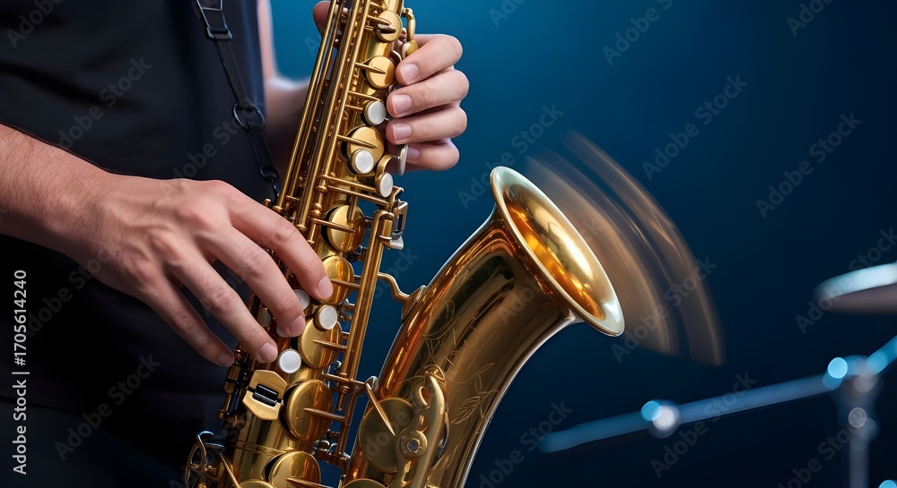 Obraz premium Jazz Saxophone in Motion 