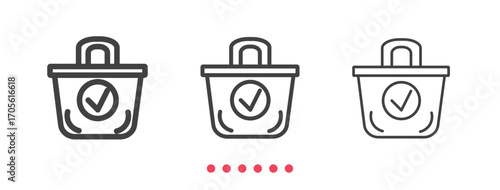 Order confirmed icon. Thin line icon vector