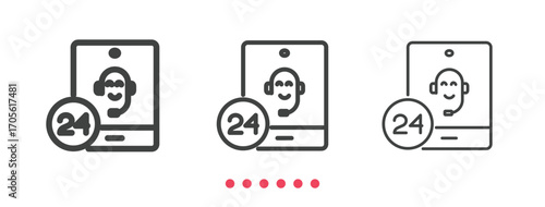 Customer care icon. Thin line icon vector