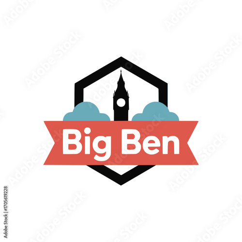 London big ben big ben vector silhouette"