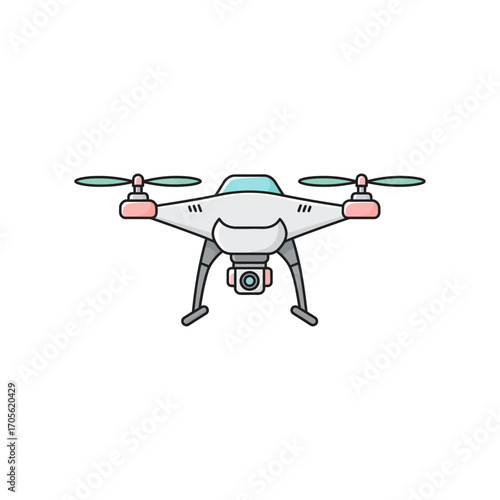autonomous delivery drone flies showcasing modern logistics and automation technology against a clean background for use in tech or business marketing