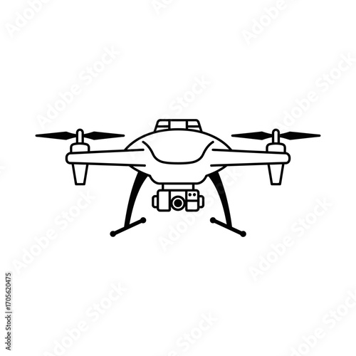 Autonomous drone capturing aerial footage a modern unmanned vehicle filming from above perfect for technology and future of transportation videos.