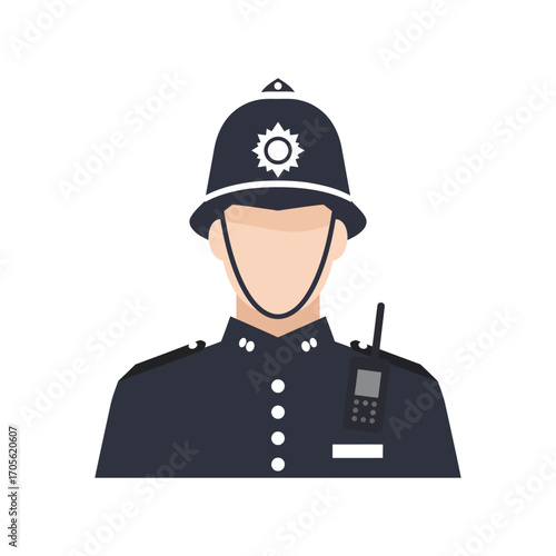 british police officer a constable in traditional uniform with a bobby helmet embodying law enforcement and public safety ideal for crime-related content