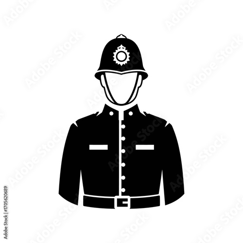 british policeman in traditional uniform symbolic figure representing law enforcement in london evoking history and public service ideal for uk tourism