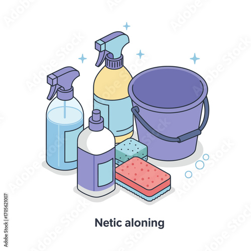 cleaning supplies and equipment bucket sprays sponges and detergents for home hygiene and disinfection promoting cleanliness and sanitation