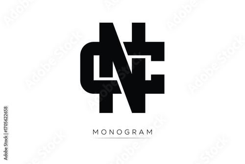 CN Creative Latter Logo. Monogram Logo Design.  Modern Minimal Initials Sing Symbol .