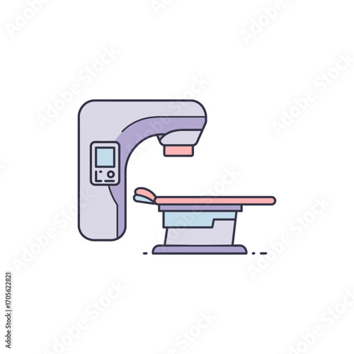 linear accelerator for cancer therapy on white used in radiology departments for radiation medical equipment for healthcare hospital clinic cancer treatment