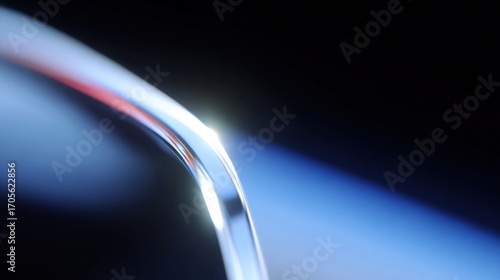 Abstract Metalic Neon Light Loop