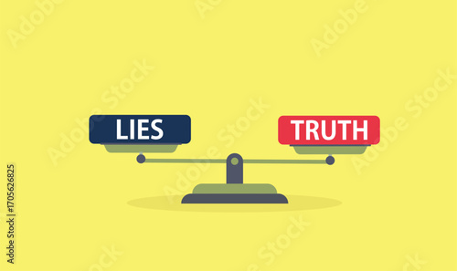 truth and lies on the balance scale