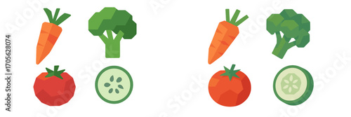 Vibrant collection of fresh healthy vegetables including carrots broccoli tomatoes and cucumber slices for a balanced and nutritious diet