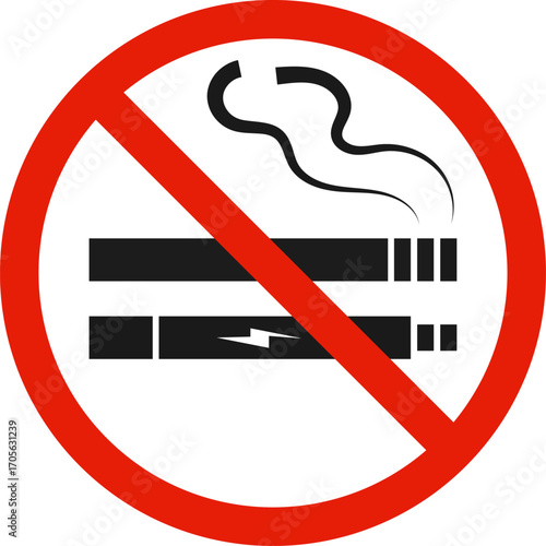 No smoking area. Smoking ban and permission smoking sign.