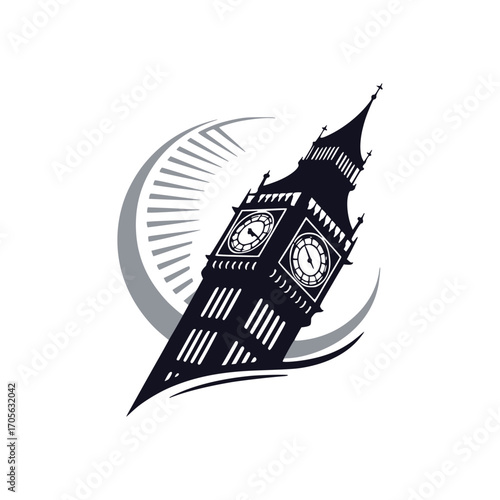 London big ben big ben vector silhouette"