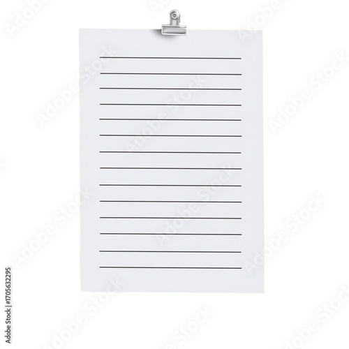 Clipboard with blank paper