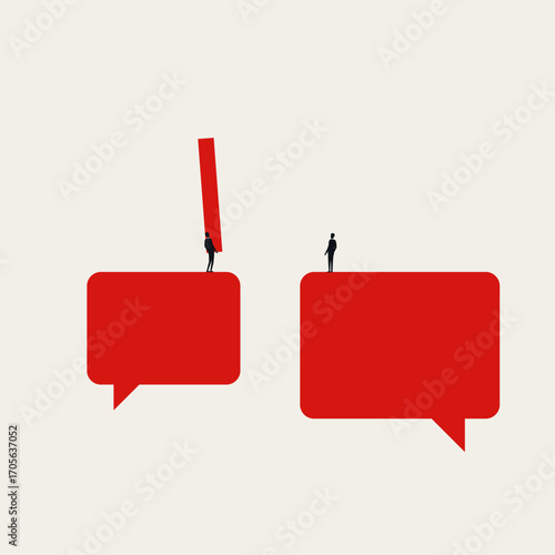 Business communication and building bridges vector concept. Symbol of challenge, gap, overcome. Minimalist design eps10 illustration