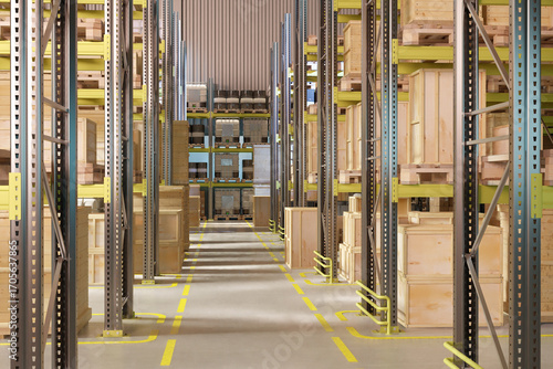 Warehouse storage racks fil...