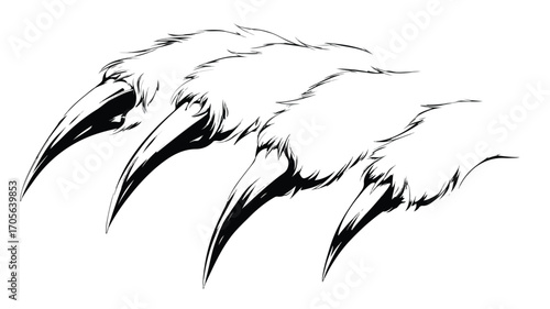 Claws Scratches Icon - Talons Cuts Animalistic - Graphic Design Element