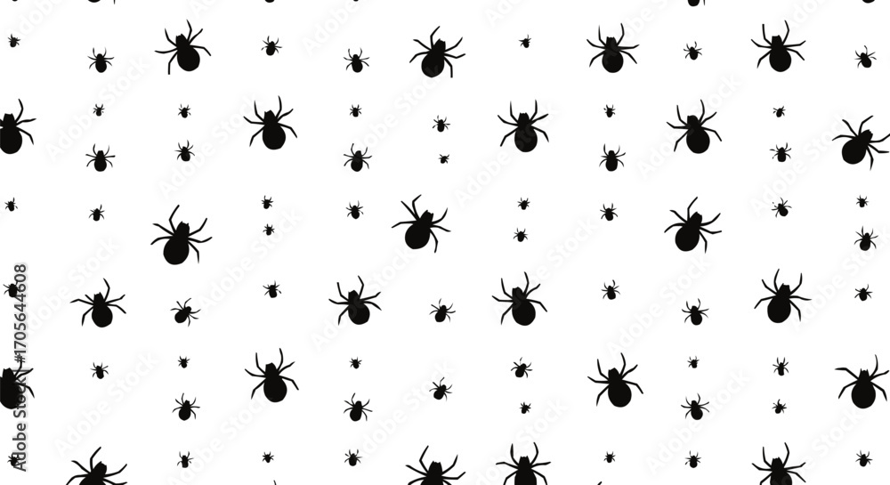 Fototapeta premium Spider Silhouette Halloween Pattern