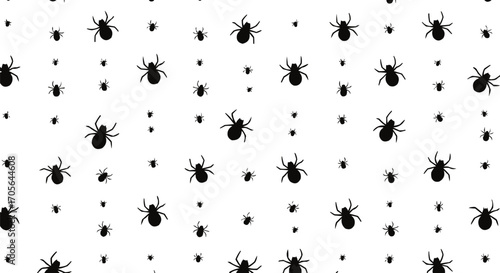 Spider Silhouette Halloween Pattern