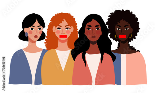 Women’s Rights and Freedom of Speech Illustration