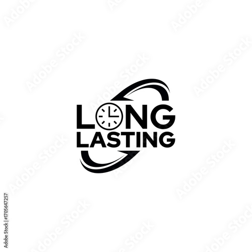 Long lasting icons set, logo, label, badge, sticker, symbol, emblem, stamp, black, line, flat vector, isolated illustration. Pharma or beauty label for product packaging design.