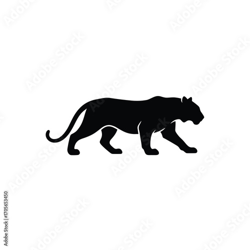 Tiger / Panther Silhouette – Walking Side Profile