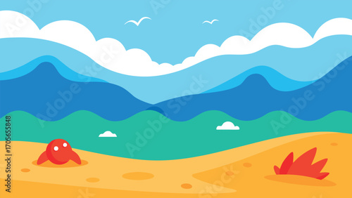 Vibrant underwater city futuristic architecture with marine life illustration vector