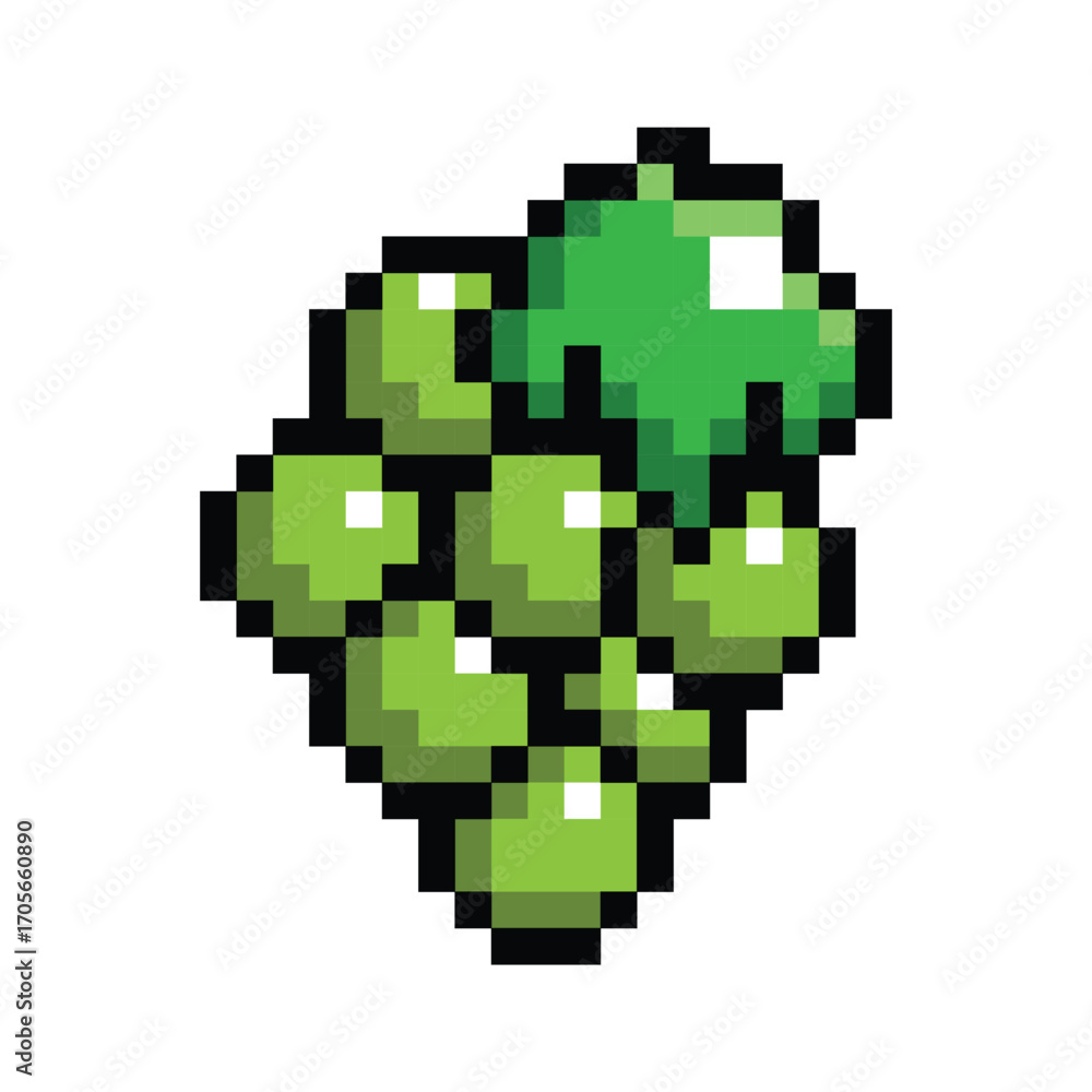 Fototapeta premium Green Grape Pixel