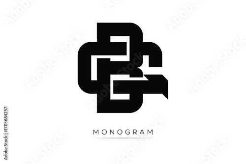 QB Creative Latter Logo. Monogram Logo Design.  Modern Minimal Initials Sing Symbol .