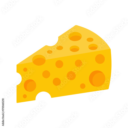 cheese emoji icon flat vector